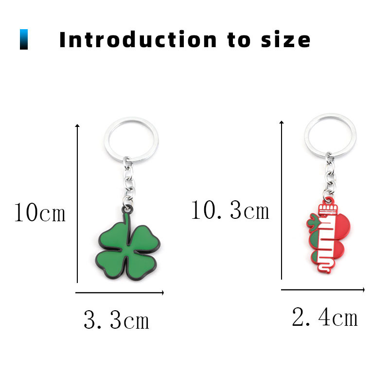 Breloc masina verde cu patru foi trifoi breloc breloc suport inel pentru Alfa Romeo Giulia Giulietta Stelvio Mito Sportiva Mito