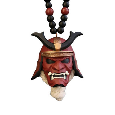 Jaapani samurai deemoni kummitusmask auto rippuv ripats, näokaitse, auto tahavaate peegel ripatsiga auto sisekujundus