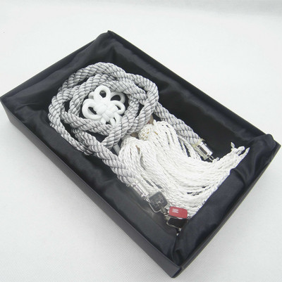 besplatna dostava Vip Charm Junction Produce JDM Fusa Black Kiku JP Knot Silver Kin Tsuna Rope