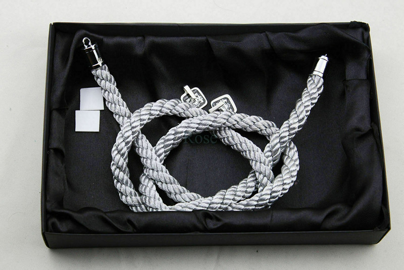 besplatna dostava Vip Charm Junction Produce JDM Fusa Black Kiku JP Knot Silver Kin Tsuna Rope