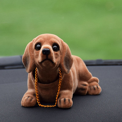 Păpușă Dădu din cap Câine scuturând din cap Rășină Simulare Mașină Câine Jucărie Ornament pentru bord Ornament pentru mașină Accesorii pentru mașină drăguț Fete Femei
