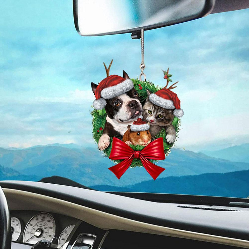 Creative Car Car Cat Puppy Μενταγιόν Χριστουγεννιάτικο Κρεμαστό Αυτοκίνητο Διακοσμητικό Κρεμαστό Κρεμαστό Κρεμαστό Κρεμαστό Κρεμαστό Κρεμαστό Κουτάβι Γάτας