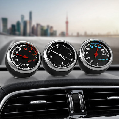 Mini Car Automobile Digital Clock Auto Watch Automotive Thermometer Hygrometer Διακοσμητικό Ρολόι σε αξεσουάρ αυτοκινήτου