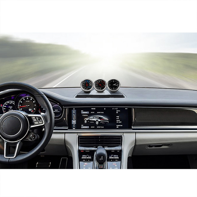 Miniautode digitaalne kell Autokell Autotermomeeter Hügromeeter Kaunistus Ornamentkell autotarvikutes