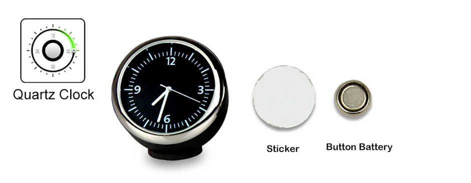 Mini Car Digital Clock Auto Watch Automotive Thermometer