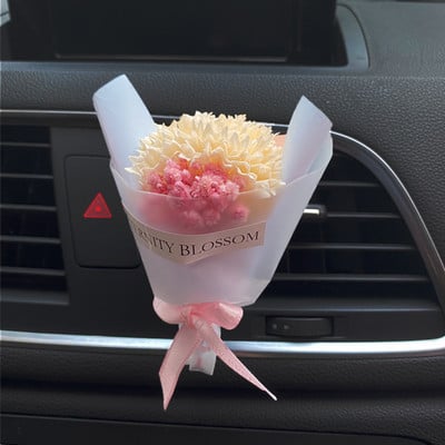3D csokor autódíszítés belső szellőző kapocs Auto Parfüm autós aromadiffúzor ízesítés az autóban kiegészítők lányoknak női ajándékok