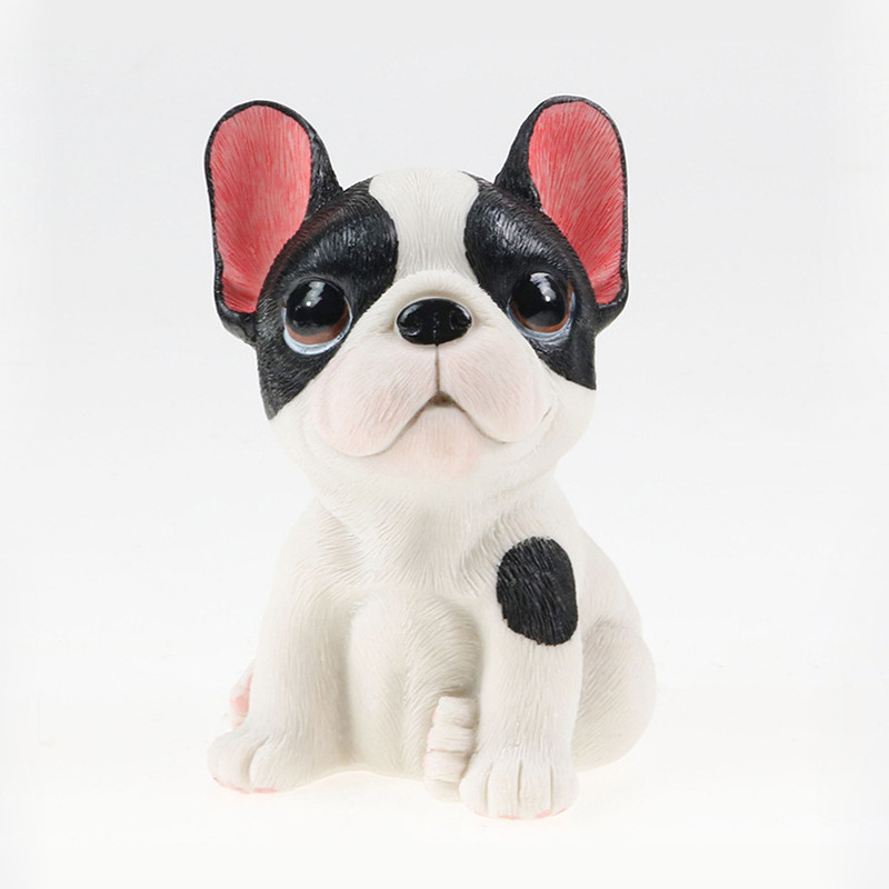 Prancūzų buldogai Automobilių prietaisų skydelio žaislai Dekoracija Šunų figūrėlės automobilio papuošaluose šuniukai lėlės Juokingi automobilių priedai Mielas buldogas