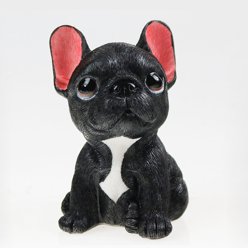 Prancūzų buldogai Automobilių prietaisų skydelio žaislai Dekoracija Šunų figūrėlės automobilio papuošaluose šuniukai lėlės Juokingi automobilių priedai Mielas buldogas