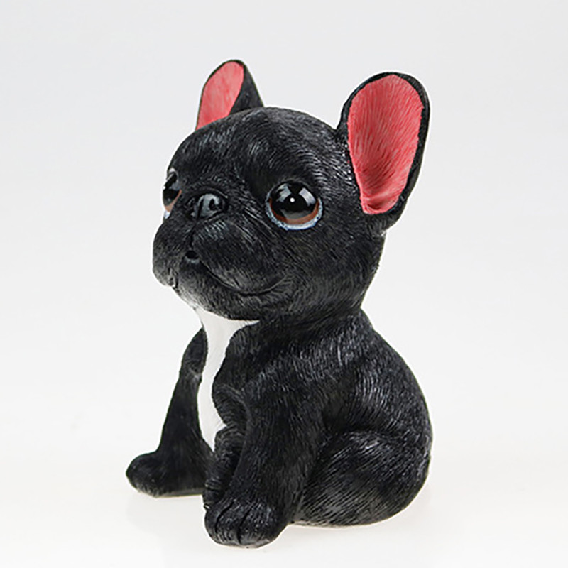 Prancūzų buldogai Automobilių prietaisų skydelio žaislai Dekoracija Šunų figūrėlės automobilio papuošaluose šuniukai lėlės Juokingi automobilių priedai Mielas buldogas