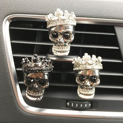 Cool Skull Car Decoration Aromă în mașină Difuzor de arome Ventilă de aer Clips pentru parfum Parfumuri pentru mașină Miros Miros Accesorii auto Auto