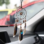 Dreamcatcher Privjesci za automobile Dodaci za vješanje automobila Ukrasi Privjesak za ogledalo automobila u dekoru interijera automobila Perje Etnički kućni dekor