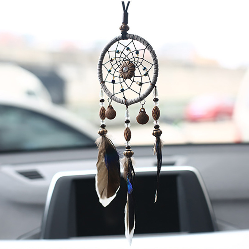 Dreamcatcher Privjesci za automobile Dodaci za vješanje automobila Ukrasi Privjesak za ogledalo automobila u dekoru interijera automobila Perje Etnički kućni dekor