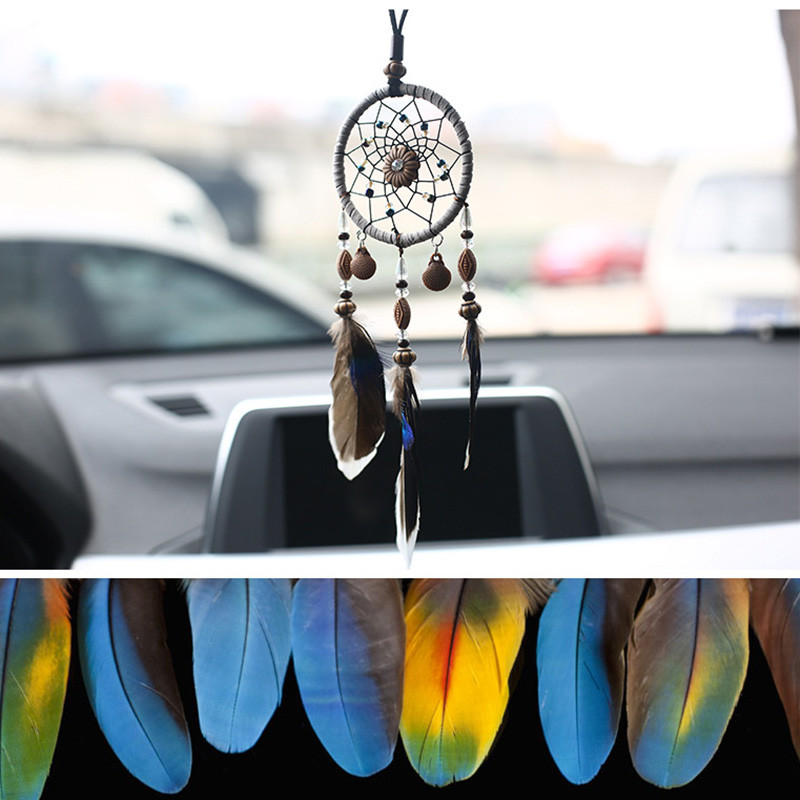 Dreamcatcher Privjesci za automobile Dodaci za vješanje automobila Ukrasi Privjesak za ogledalo automobila u dekoru interijera automobila Perje Etnički kućni dekor