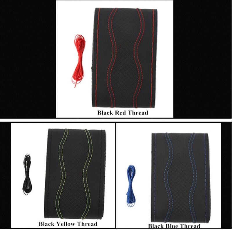 DIY auto roolikatted 38 cm hingavast kiust nahast punutis rooliratta katte sisetarvikud