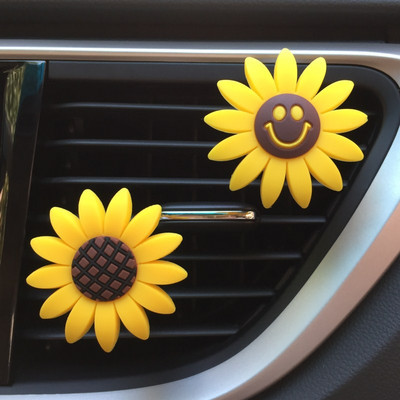 Sunflower Air Freshener Cute Car Perfume Vent Clip Άρωμα αυτοκινήτου Diffuser Auto Interior Decor Αξεσουάρ αυτοκινήτου για κορίτσια