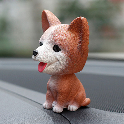 Autódíszek Bobblehead Kutya bólogató kiskutya játékok Autós műszerfali dekorációval kedveskedő, rázófejű babák Autóbelső kiegészítők