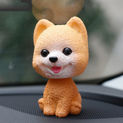 Autódíszek Bobblehead Kutya bólogató kiskutya játékok Autós műszerfali dekorációval kedveskedő, rázófejű babák Autóbelső kiegészítők