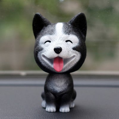 Autódíszek Bobblehead Kutya bólogató kiskutya játékok Autós műszerfali dekorációval kedveskedő, rázófejű babák Autóbelső kiegészítők
