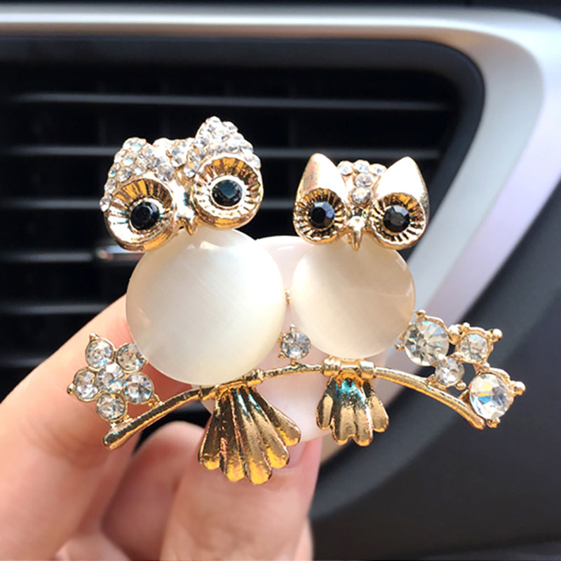 Owls Decor In Car Osvježivač zraka Automatski izlaz Parfem Klip za ventilacijski otvor Miris mirisa Difuzor mirisa automobila Bling Dodaci za automobil Auto