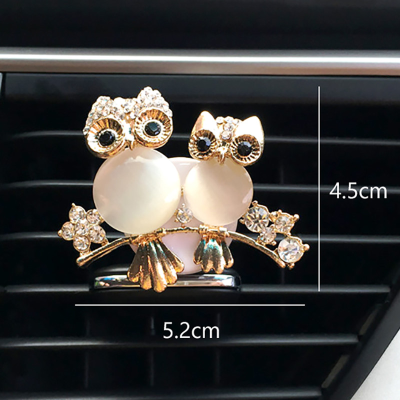 Owls Decor In Car Osvježivač zraka Automatski izlaz Parfem Klip za ventilacijski otvor Miris mirisa Difuzor mirisa automobila Bling Dodaci za automobil Auto