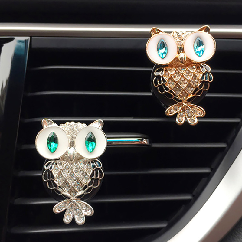 Diamond Owl Osvježivač zraka za automobil Auto Outlet Stezaljka za parfeme Ukrasi Difuzor arome automobila Bling Dodaci za automobil Uređenje interijera Pokloni
