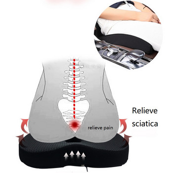 Възглавница за кола Лумбална възглавница Мемори пяна Ортопедична възглавница 3D Honeycomb Дълго шофиране Облекчаване на умората Болки в гърба Противоплъзгаща се подложка