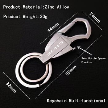 Για Honda civic 8th 10th gen 2017 2018 2019 2016 Trinket Customized LOGO Keychain Zinc Alloy Multifunction Car Play Keyring