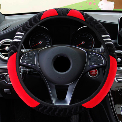 15" navlaka za volan automobila Plišano malo čudovište 38 cm elastična topla navlaka za kotače protiv klizanja Dizajn automobila Dodaci za automobile za žene