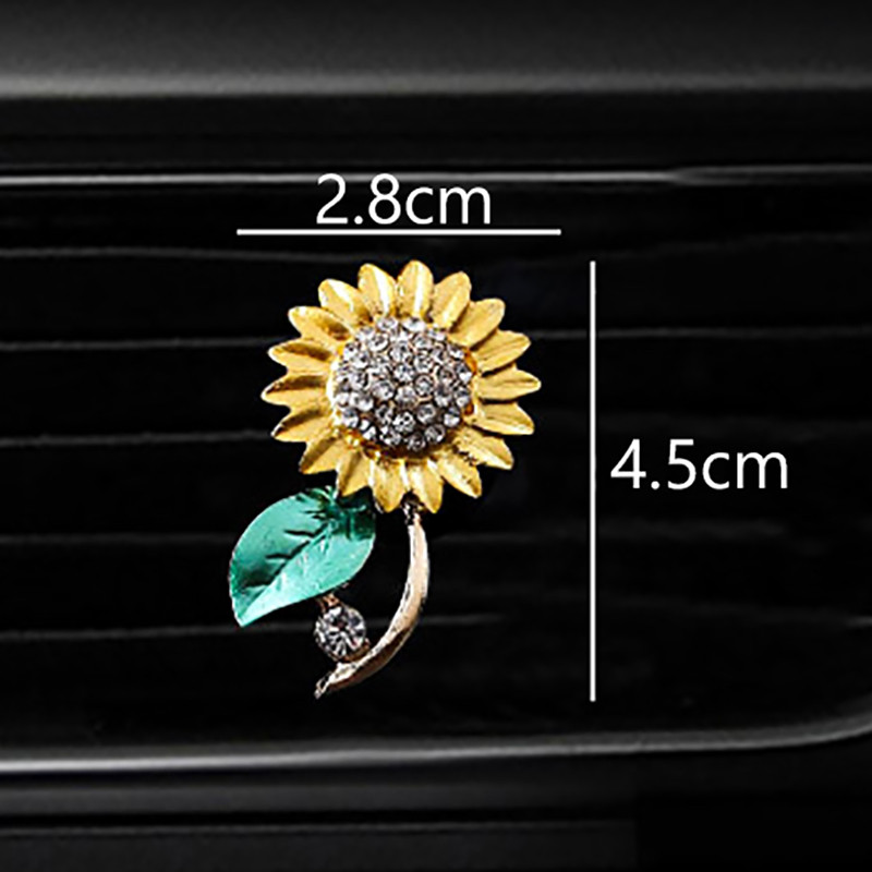 Napraforgó Autódíszítő Légfrissítő In Auto Outlet Parfüm Clip Autó Illatok Diffúzor Bling Autós Kiegészítők Belső Ajándékok