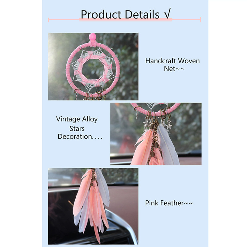 Álomfogó autós kiegészítők lányoknak Toll autótükör függő medál, autó etnikai lakberendezésben, szerencsés autódíszek