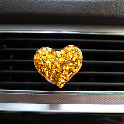 Bling autós kiegészítők lányoknak autós aroma diffúzor mini szív alakú ízesítés autófrissítőkhöz autó parfüm autó szellőző kapocs