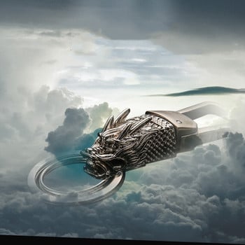 Dragon Head Μοντέλο Μπρελόκ αυτοκινήτου Κλειδιά αυτοκινήτου Θήκη Μπιχλιμπίδια από κράμα ψευδάργυρου Ανθεκτικό μπρελόκ αυτοκινήτου Αλυσίδα αυτοκινήτου Δώρα Αξεσουάρ αυτοκινήτου