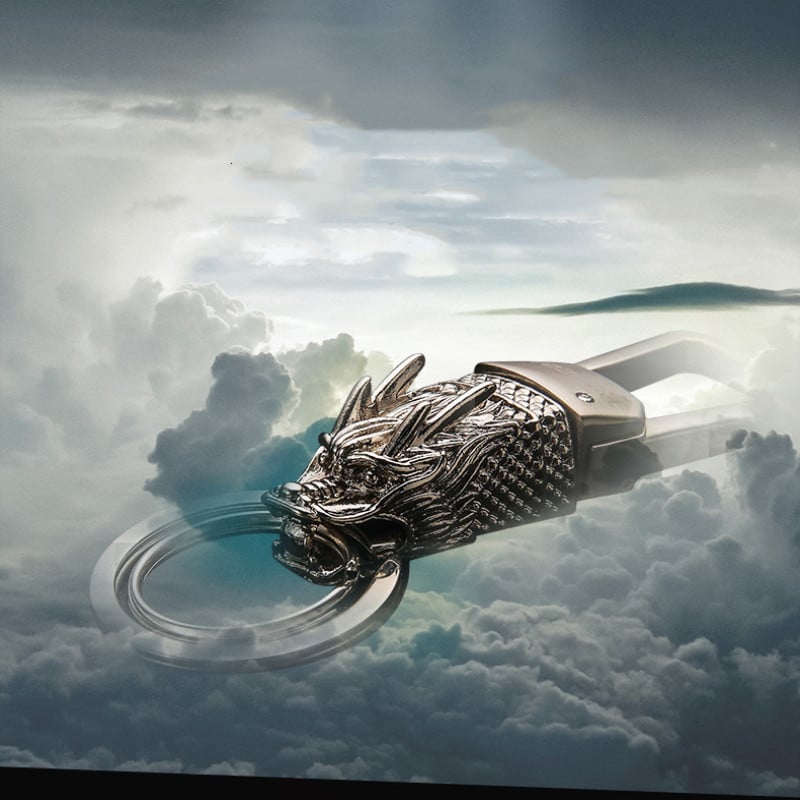 Dragon Head Modell Autós Kulcstartó Autókulcstartó Csecsebecsék Cink ötvözet Tartós autós Kulcstartó lánc Gépkocsik Ajándékok Autótartozékok