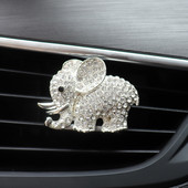 Elefant de diamant Accesorii mașini Decor interior auto Miros de mașină Aromă Clip de aerisire Clip de parfum auto Odorizant în Ornamente auto