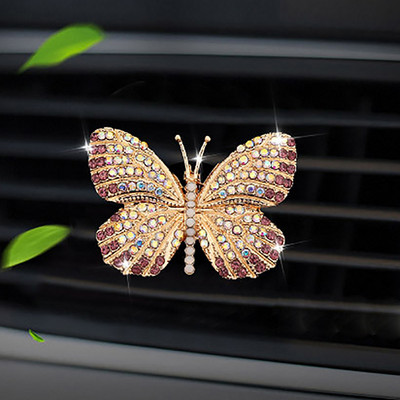 Diamond Butterfly autós légfrissítő Auto Outlet Parfüm Clip Dísz autós diffúzorban Bling Autós kiegészítők Belső Dekoráció Ajándékok
