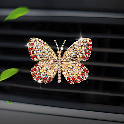 Diamond Butterfly autós légfrissítő Auto Outlet Parfüm Clip Dísz autós diffúzorban Bling Autós kiegészítők Belső Dekoráció Ajándékok