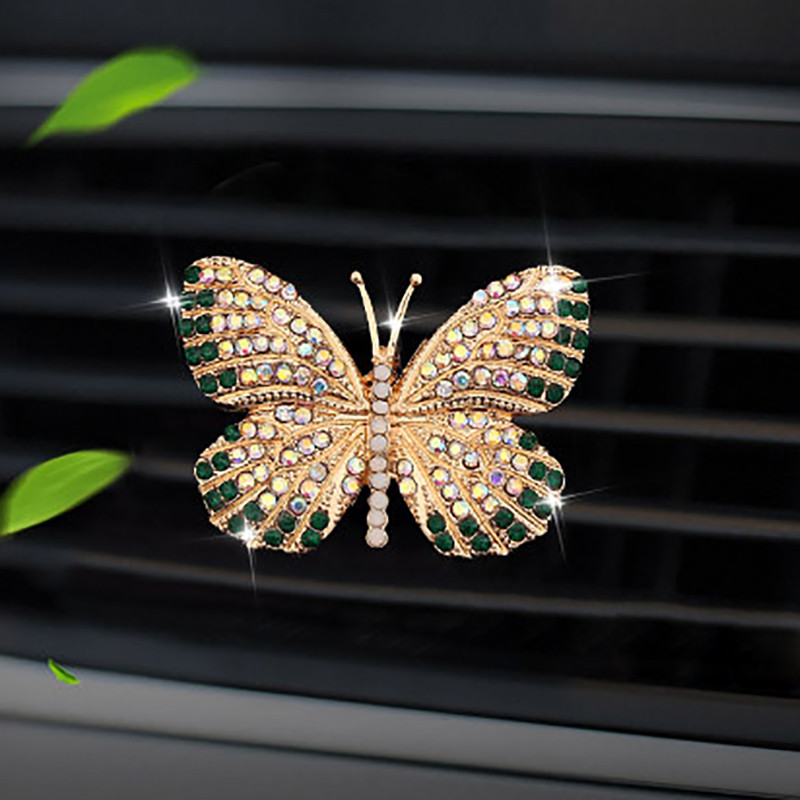 Diamond Butterfly autós légfrissítő Auto Outlet Parfüm Clip Dísz autós diffúzorban Bling Autós kiegészítők Belső Dekoráció Ajándékok
