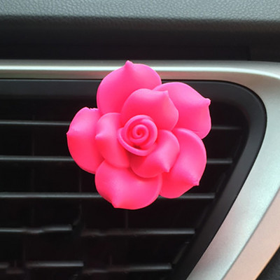 Kamelija 3D cvjetni ukras za automobil Difuzor mirisa Aroma u automobilu Stezaljka za ventilaciju parfema Ukrasi Dodaci za automobile za djevojčice Dame