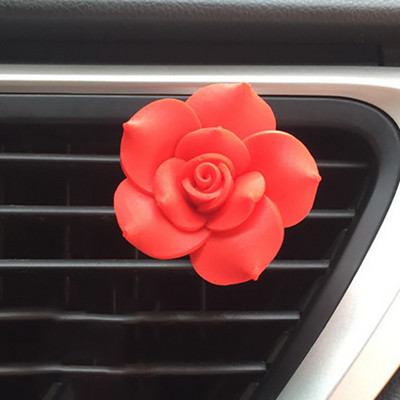 Kamelija 3D cvjetni ukras za automobil Difuzor mirisa Aroma u automobilu Stezaljka za ventilaciju parfema Ukrasi Dodaci za automobile za djevojčice Dame