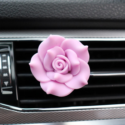 Kamelija 3D cvjetni ukras za automobil Difuzor mirisa Aroma u automobilu Stezaljka za ventilaciju parfema Ukrasi Dodaci za automobile za djevojčice Dame
