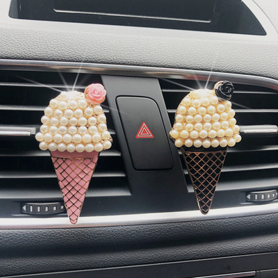 Înghețată drăguță Odorizante de mașină Arome în parfum auto Difuzor de parfumuri Clip de aerisire pentru parfum de mașină Ornamente de decorare a mașinii