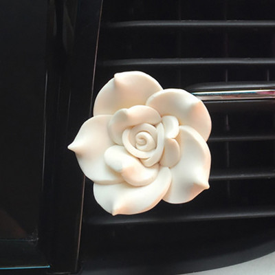 Camellia Flower Decor autós aroma diffúzor ízesítés az autóban légfrissítő autó parfüm szellőző klip autós illat autós kiegészítő lányoknak