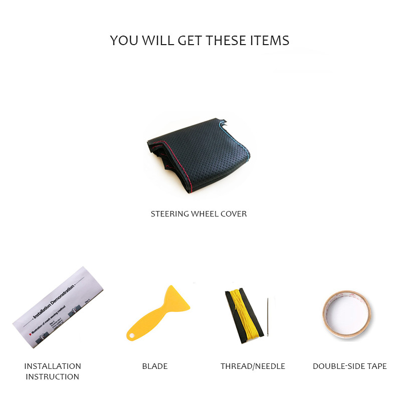 WCaRFun Black Suede automobilio vairo dangtis, skirtas Volkswagen VW Golf R MK7 Golf 7 GTI VW Polo GTI Scirocco 2015 2016 m.