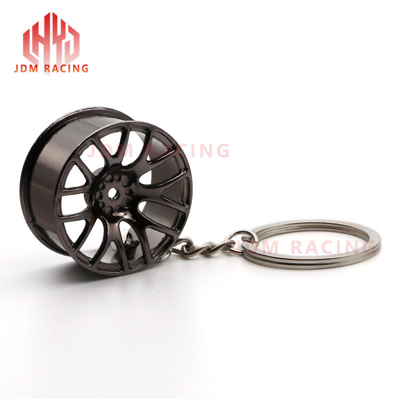 Hot Wheel Rim kulcstartó Luxus könnyűfém autós kulcstartó kulcstartó férfi nőknek derékcsuklóba akasztva Kulcstartó Módosított kerekes kulcstartó