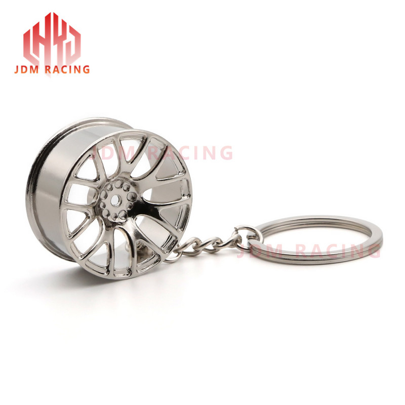 Hot Wheel Rim kulcstartó Luxus könnyűfém autós kulcstartó kulcstartó férfi nőknek derékcsuklóba akasztva Kulcstartó Módosított kerekes kulcstartó