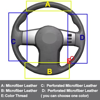 Κάλυμμα τιμονιού αυτοκινήτου ραπτικής χειρός Volant για Nissan Pathfinder III 2004-2013 2014 Frontier Xterra Braid στο τιμόνι