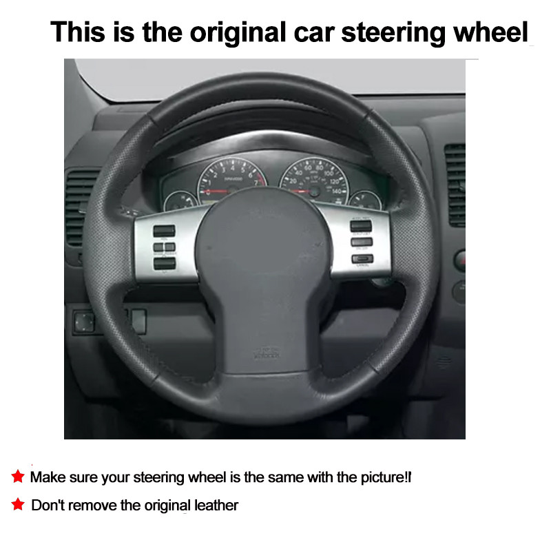 Capacul volanului mașinii pentru cusut manual Volant pentru Nissan Pathfinder III 2004-2013 2014 Frontier Xterra împletitură pe volan