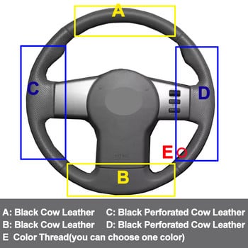 Ράψιμο στο χέρι Κάλυμμα τιμονιού Αυτοκινήτου Περιτύλιγμα πλεξούδα Δέρμα αγελάδας για Nissan Pathfinder III 2004-2014 Xterra Frontier Car Styling