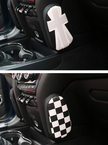 1Pcs Pu Union Jack Мемори пяна Автомобилна наколенка Антикорозионна възглавница за крака Автомобилна възглавница за крака за BMW MINI Cooper One Clubman Coutyman