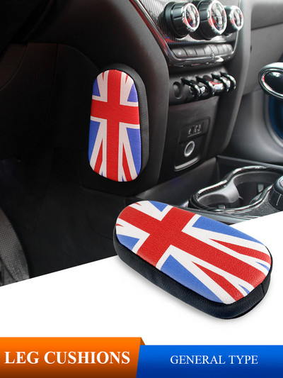 1vnt Pu Union Jack atminties putplasčio automobilio kelių pagalvėlė antikorozinė kojų pagalvėlė automobilio pėdos pagalvėlė, skirta BMW MINI Cooper One Clubman Coutyman